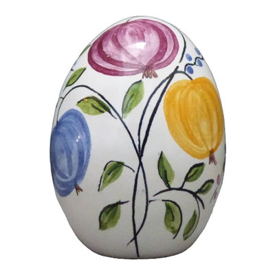 Egg with Antique Fruits polychrome hand painted decoration