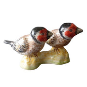 Earthenware pair of Goldfinches