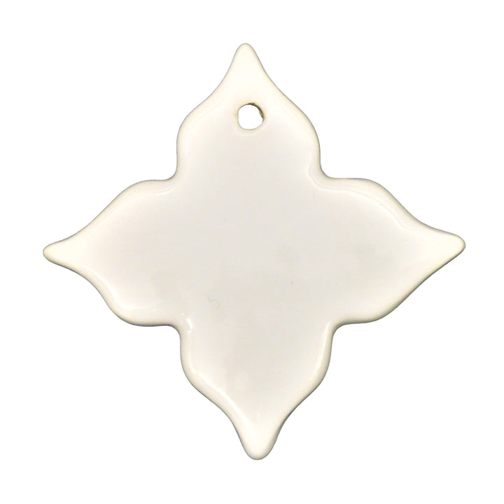 Earthenware Quatrefoil ornament