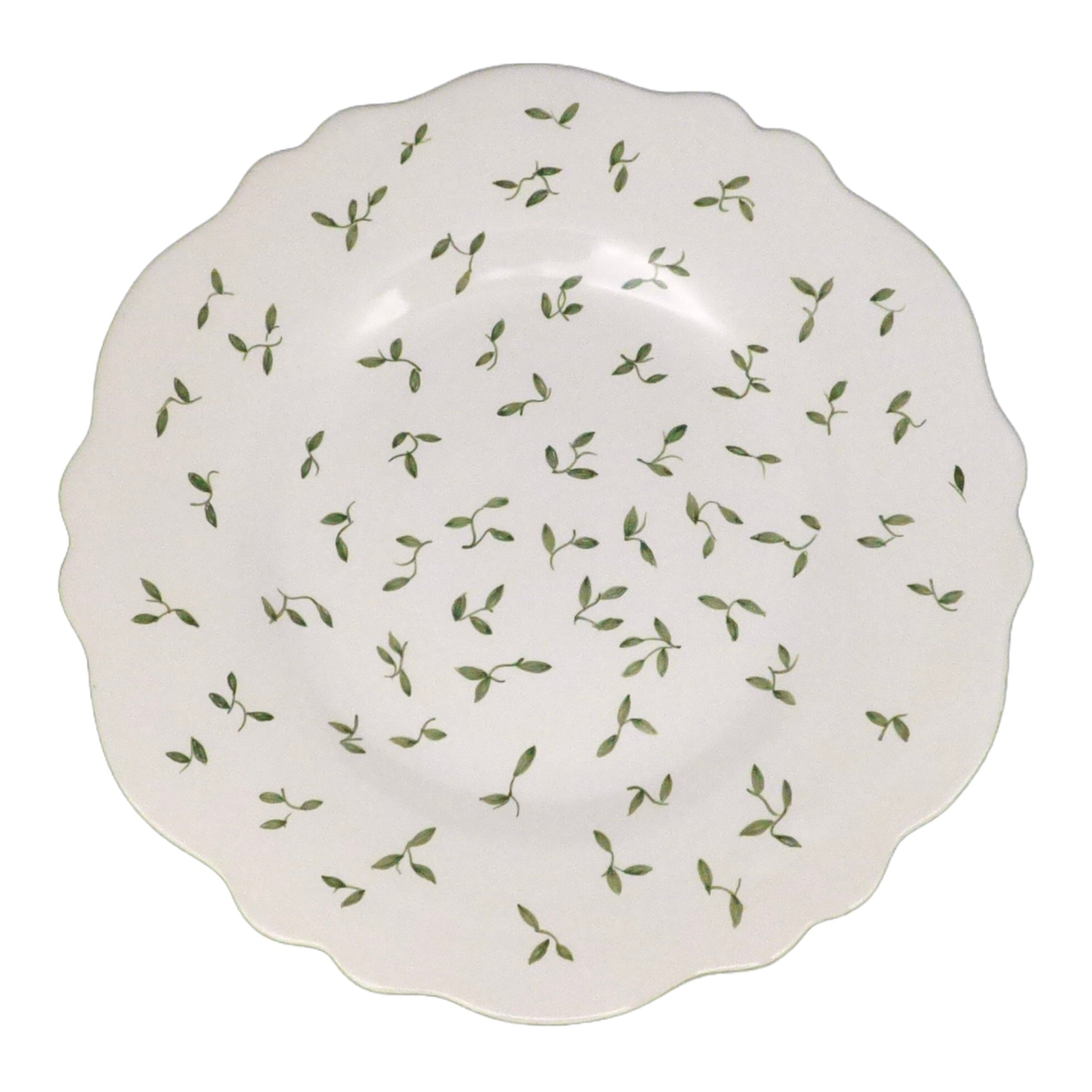 Feston Dessert plate with Semis Green hand painted decoration