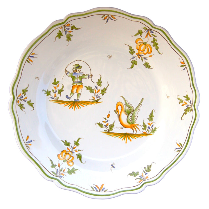 Feston plate with hand painted decoration Moustiers 20