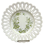 Openwork Chevet plate with St-Omer vert hand painted decoration