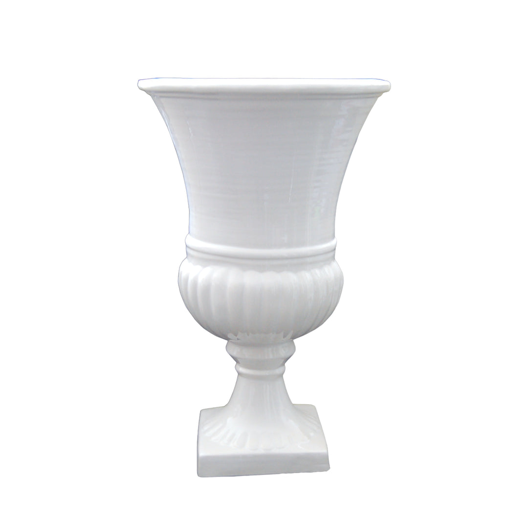 Earthenware Medicis Godrons vase without handles