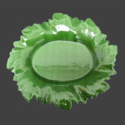 Acanthe oval serving dish in green