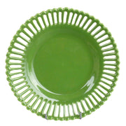 Openwork Bourg-Joly plate in Green glaze