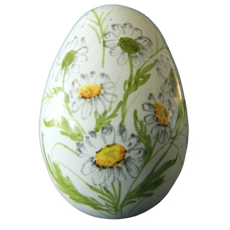 Egg with Daisy polychrome hand painted decoration