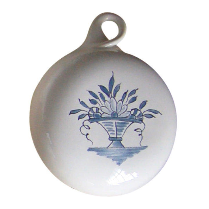 Boule ornament with Rouen Panier Prouet Bleu decoration 