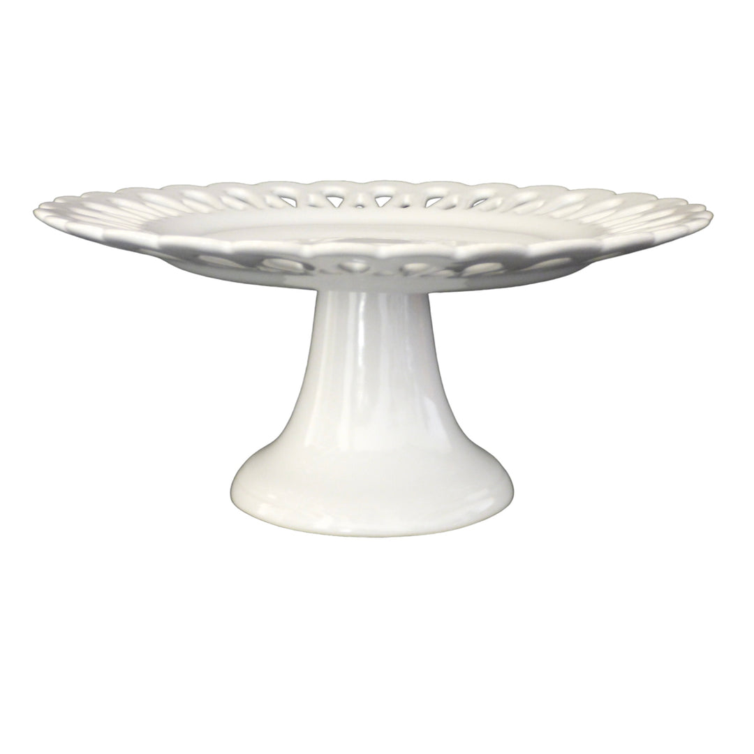 Openwork Chevet sur pied haut cake plate with a high stand