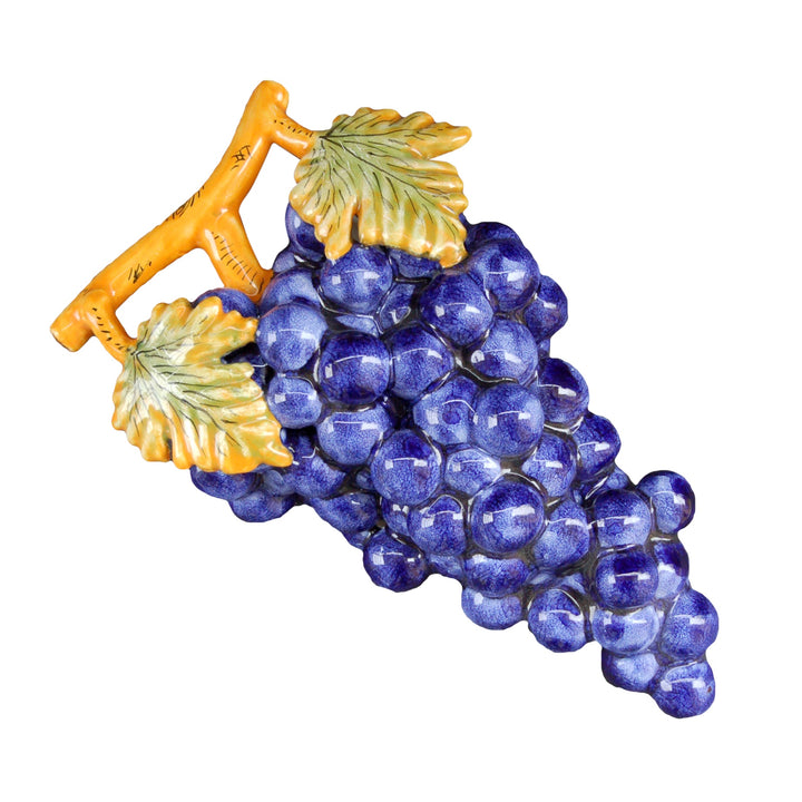 Bunch of earthenware blue grapes