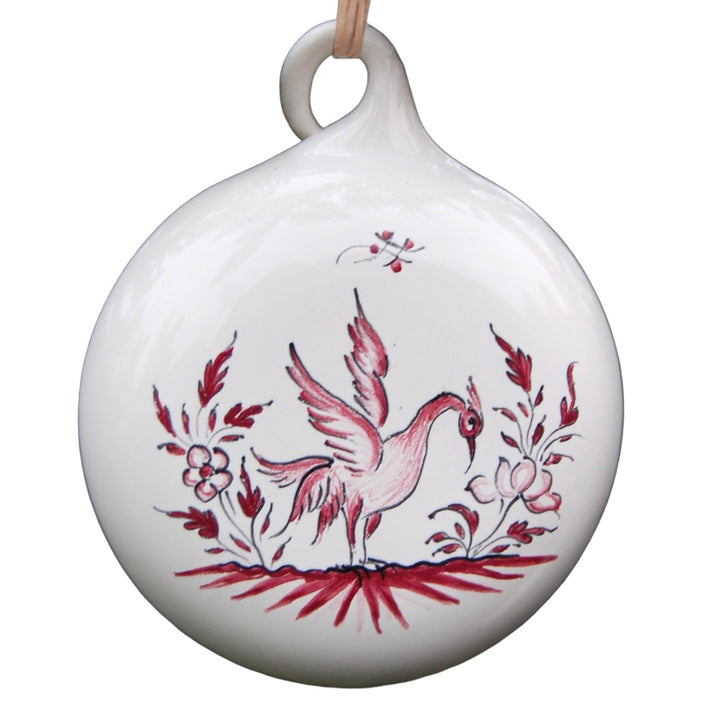 Boule ornament with Moustiers bird decoration