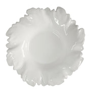 Acanthe round serving dish in white