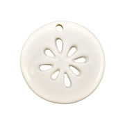 Openwork Disc ornament in white