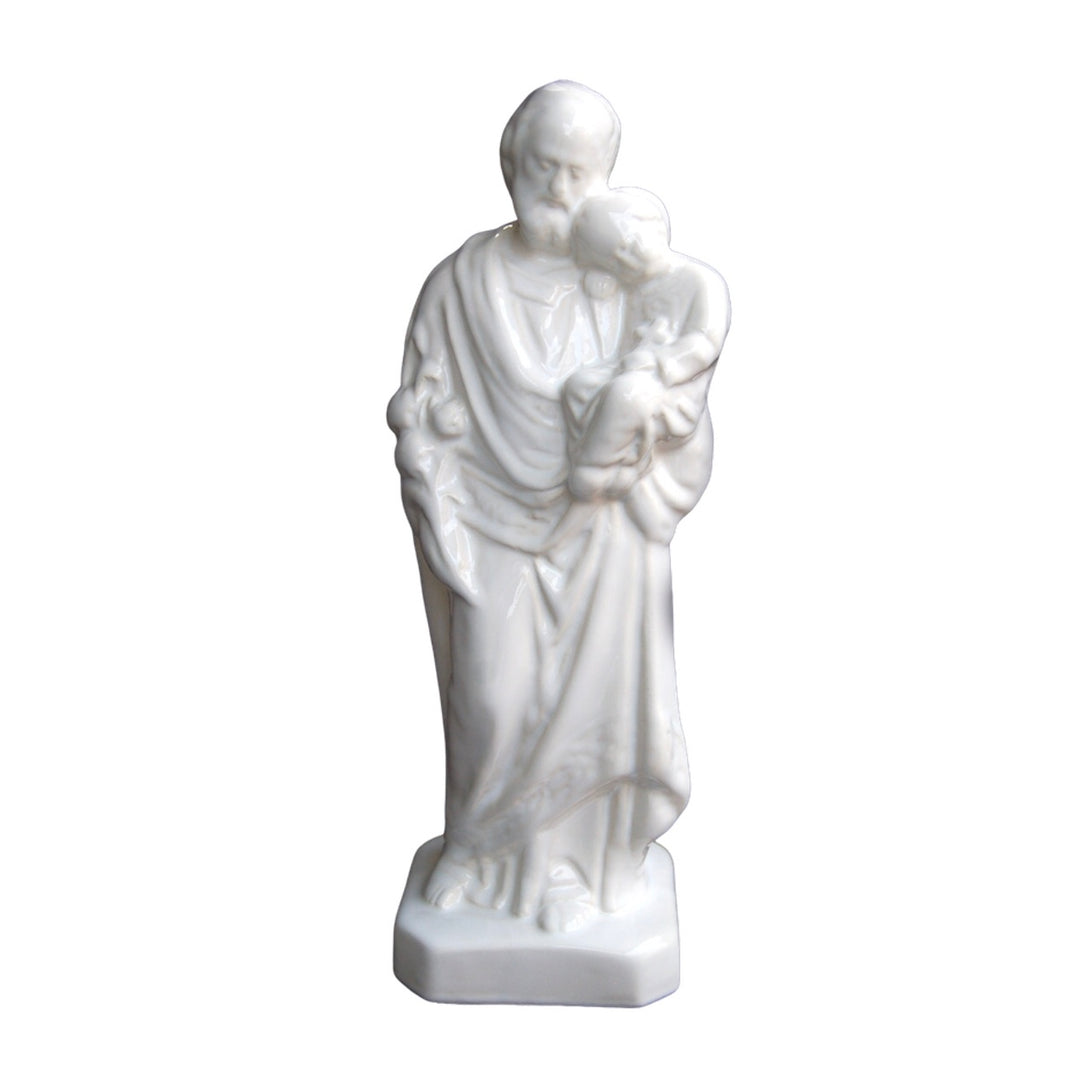 Earthenware St-Joseph to the child Statue