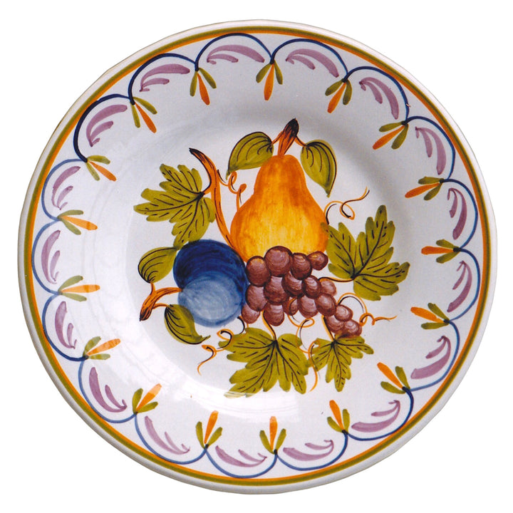 Bord Uni plate with Antique fruits 79 hand painted decoration