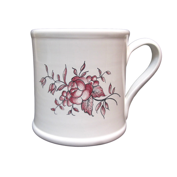 Mug with Strasbourg Fleurs 2 Pink hand painted decoration