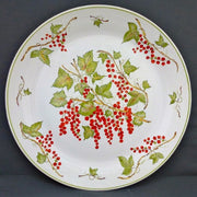 Rond Bord Uni serving plate with Groseille Pouplard hand painted decoration