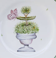 Feston plate with Topiaire 6 hand painted decoration