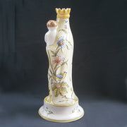 Earthenware Virgin of Childbirth with St-Omer hand painted decoration